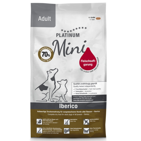 Platinum Dog Adult Iberico, hrana uscata caini adulti, 1.5 kg